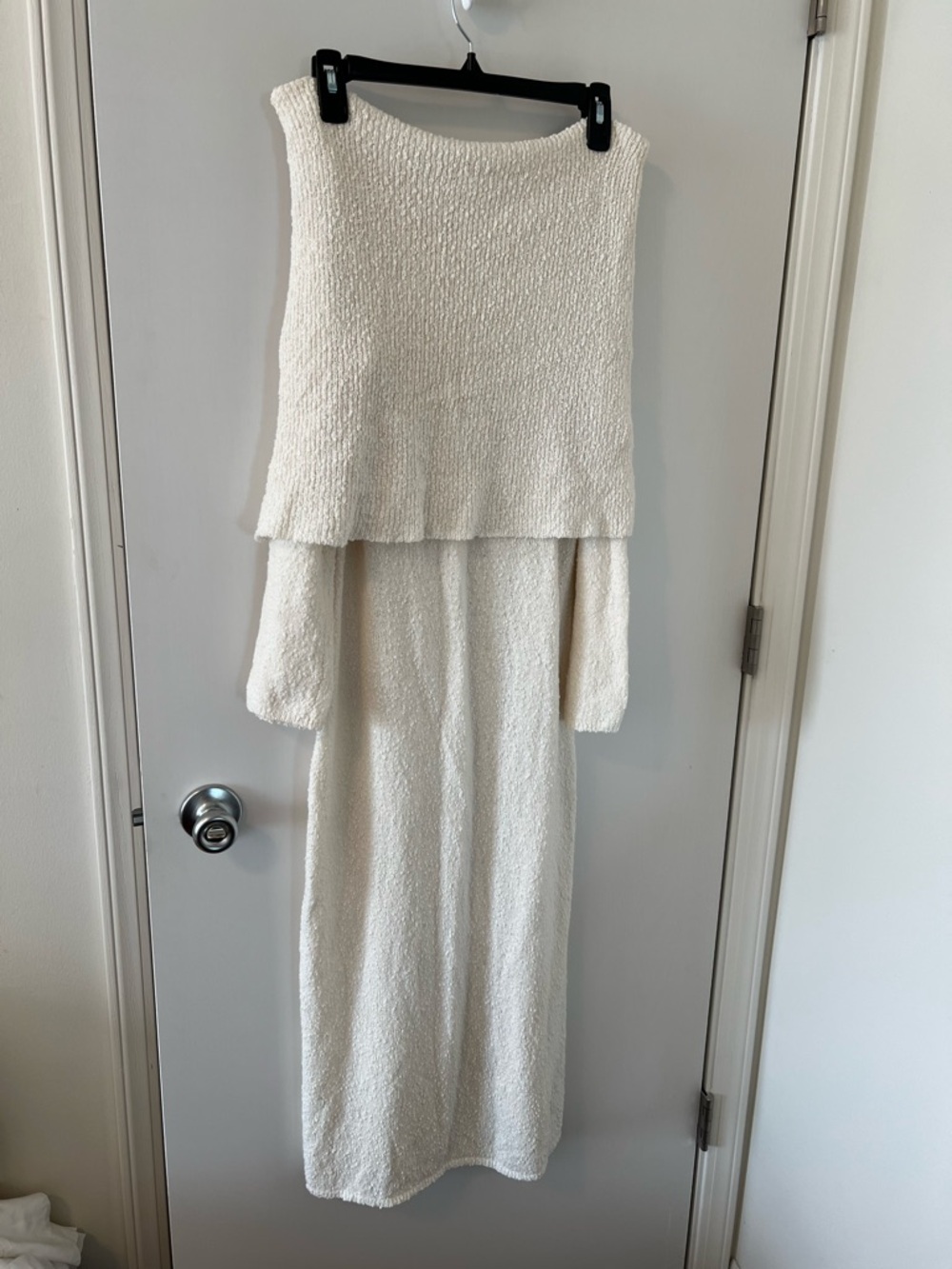 H&M Boucle Knit off the shoulder dress